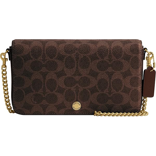 【美品】COACH COACH WOMENS MIA CROSSBODY IN SIGNATURE CANVAS F76646 (Brown-Black
